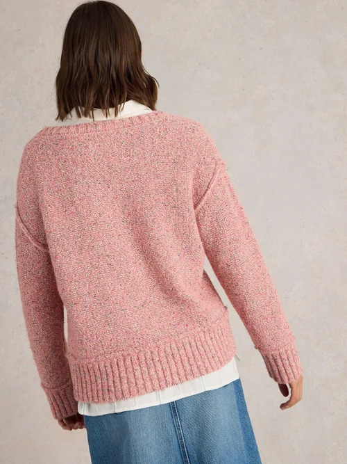 Pullover mit V-Ausschnitt - Lgt Pink - 42 Bild 4