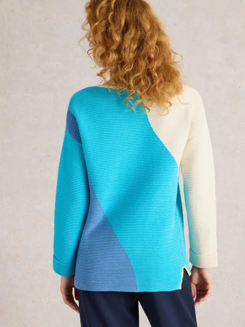 Pullover Jana mit abstraktem Design - Brt Blue - 52 Bild 4