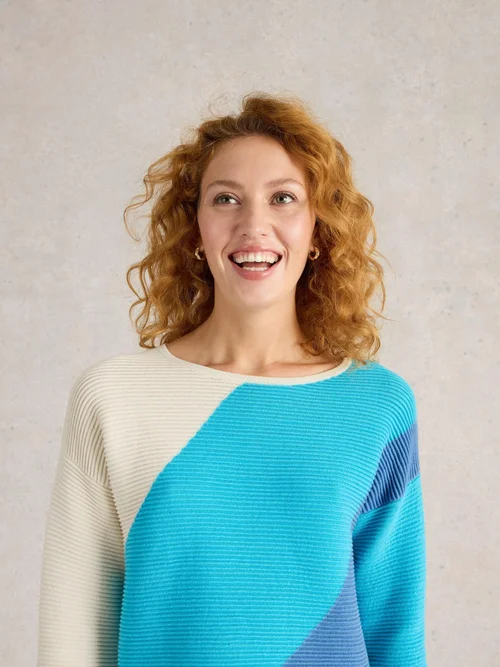 Pullover Jana mit abstraktem Design - Brt Blue - 50 Bild 1