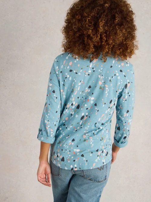 Jerseybluse Annie - Teal Pr - 52 Bild 4