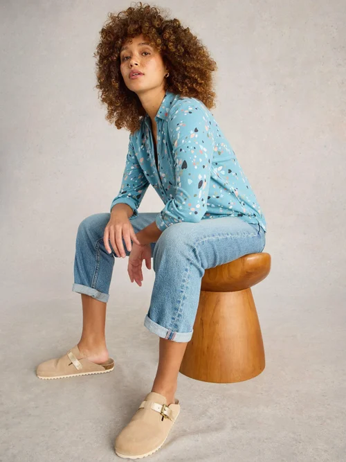 Jerseybluse Annie - Teal Pr - 52 Bild 1
