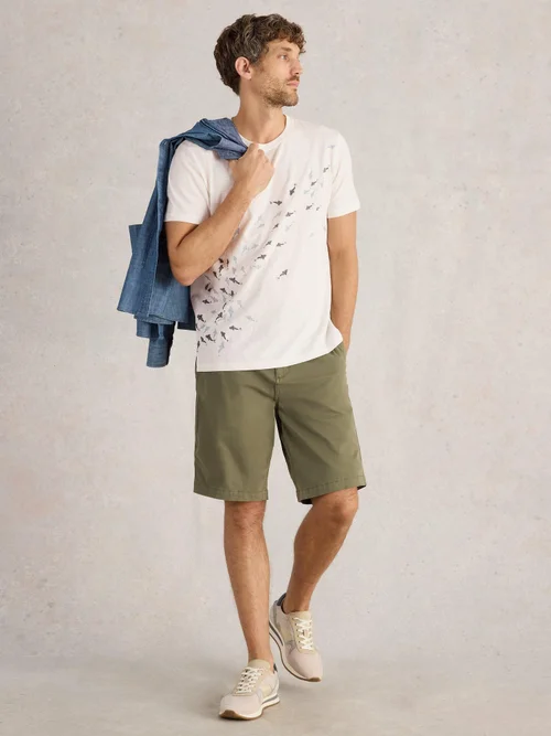 T-Shirt Abersoch mit Fischmotiv - White Pr - XXXL Bild 2
