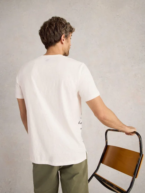 T-Shirt Abersoch mit Fischmotiv - White Pr - XXXL Bild 4