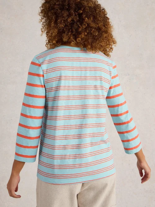 Langarmshirt Nadia mit 3/4-Ärmeln - Blue Mlt - 38 Bild 4
