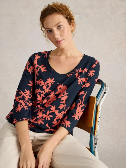 Langarmshirt Nadia mit 3/4-Ärmeln - Blue Pr - 52 Bild 1