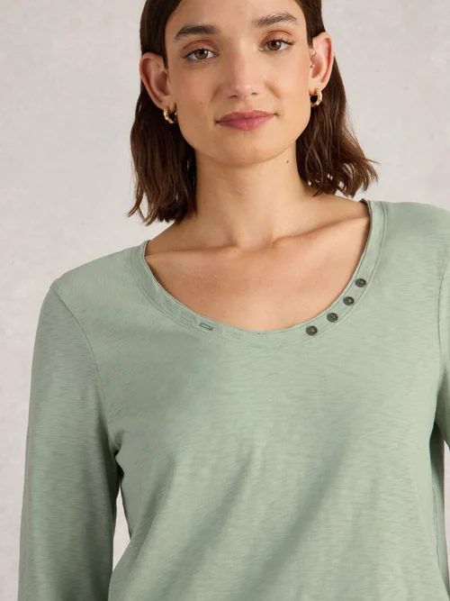 Langarmshirt Nadia mit 3/4-Ärmeln - Khaki Grn - 46 Bild 3