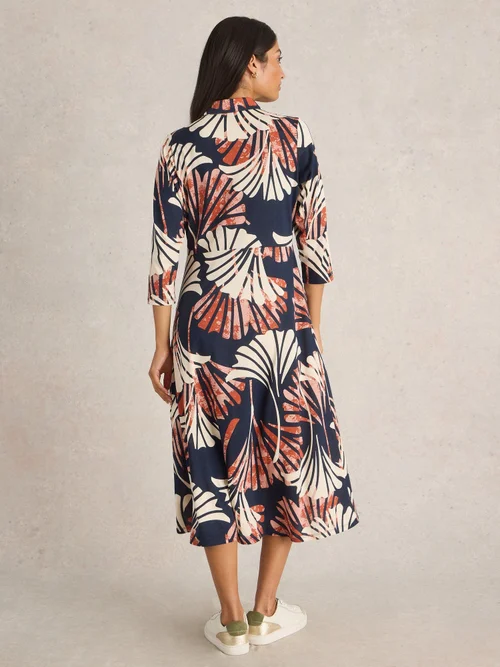 Hemdblusenkleid Rua aus Jersey - Navy Multi - 52/R Bild 4