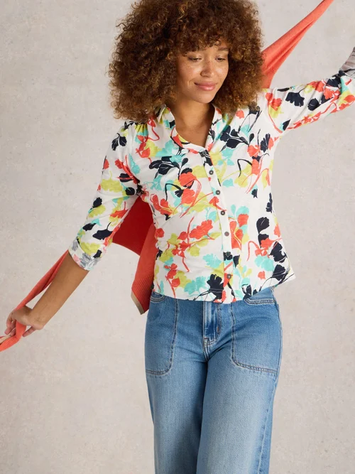 Jerseybluse Annie - Ivory Pr - 48 Bild 1
