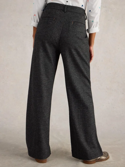 Tweedhose Belle mit weitem Bein - Blk Mlt - 52/R Bild 4