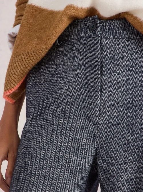 Tweedhose Belle mit weitem Bein - Navy Multi - 52/R Bild 3