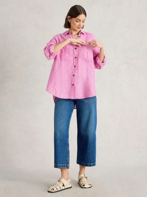Leinenbluse Lydia - Pink Mlt - 48 Bild 2