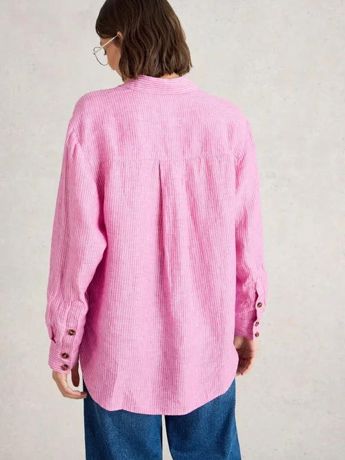 Leinenbluse Lydia - Pink Mlt - 52 Bild 4