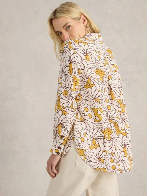 Leinenbluse Lydia - Yellow Pr - 38 Bild 4