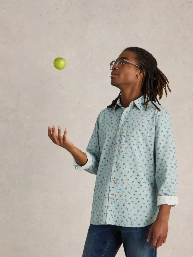 Hemd mit Origami Print