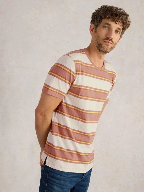 Gestreiftes T-Shirt Abersoch - White Mlt - XXXL Bild 3