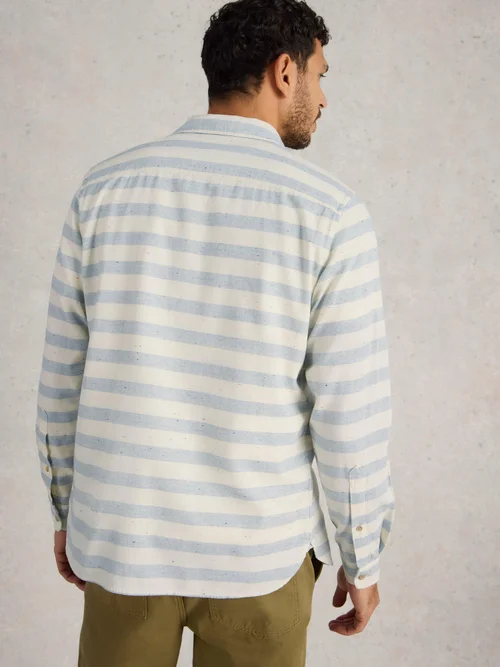 Gestreiftes Langarmhemd - White Mlt - XXXL Bild 4