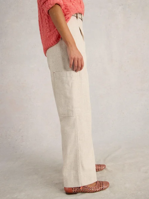 Cargohose Carlie aus leichtem Tweed - Lgt Nat - 48/R Bild 1