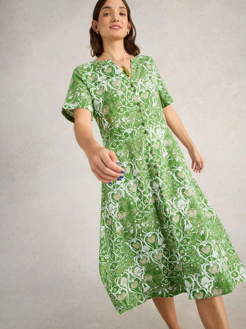 Leinenkleid Iris - Green Pr - 52/R Bild 1