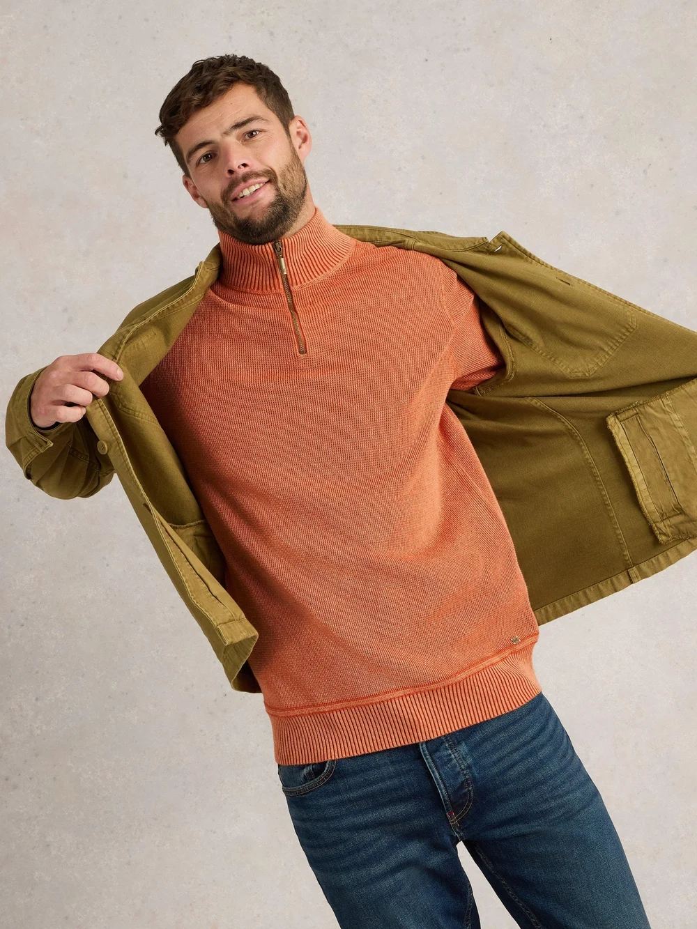 Pullover Attadale mit Trichterkragen - Dk Orange - XL Bild 1