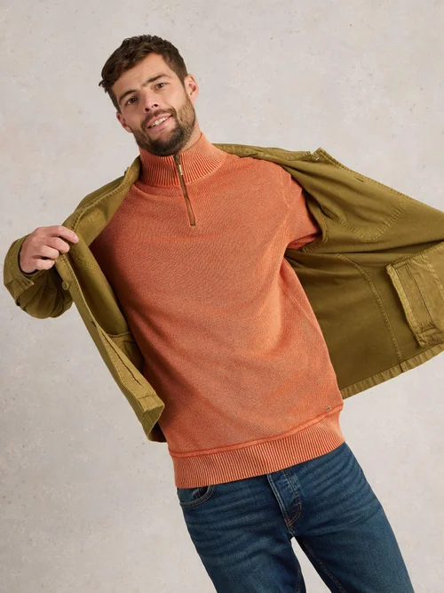 Pullover Attadale mit Trichterkragen - Dk Orange - XL Bild 1