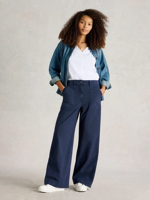 Chinohose Twister mit weitem Bein - Dark Navy - 52/R Bild 2