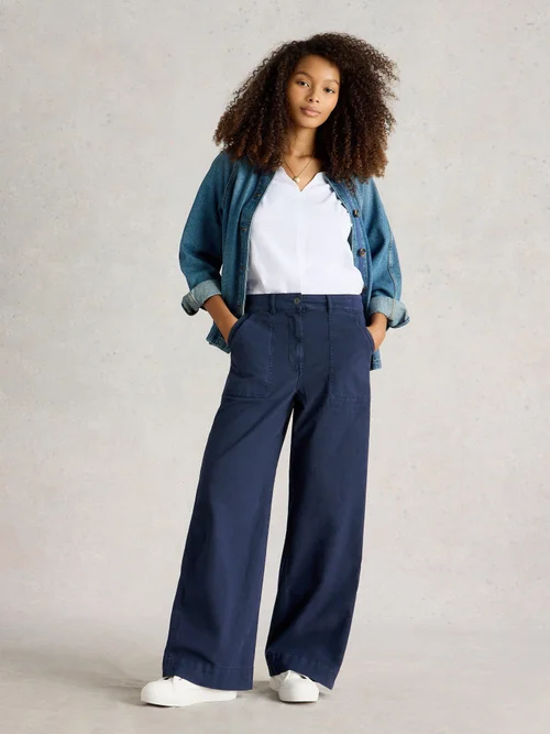 Chinohose Twister mit weitem Bein - Dark Navy - 52/R Bild 1