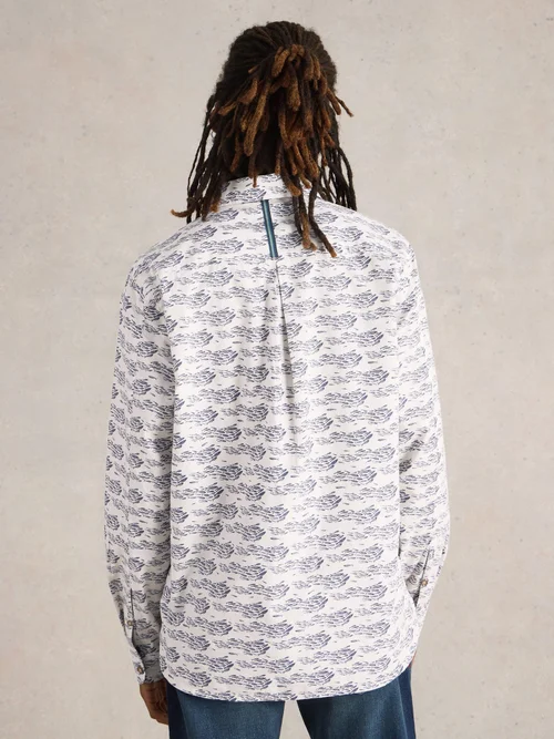 Hemd Finsbury mit Fisch-Print - White Pr - XXXL Bild 4