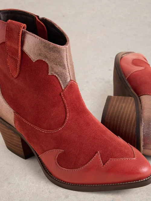 Patchwork-Stiefeletten Cherry - Red Mlt - 38 Bild 3