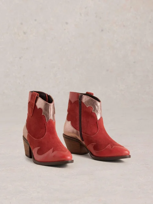 Patchwork-Stiefeletten Cherry - Red Mlt - 38 Bild 2