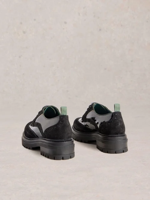 Schnürhalbschuh Charlie mit Plateausohle - Pure Blk - 38 Bild 4