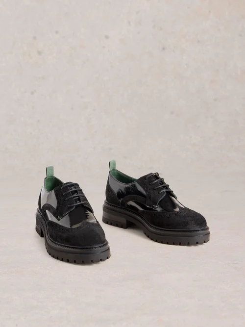 Schnürhalbschuh Charlie mit Plateausohle - Pure Blk - 38 Bild 2