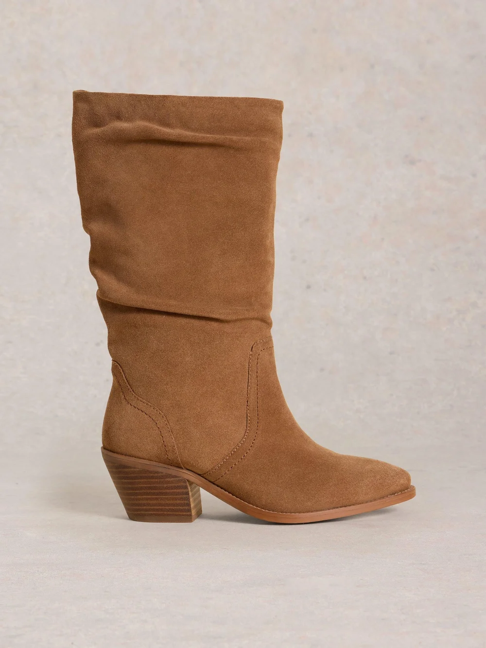 Stulpenstiefel Azalea aus Wildleder - Mid Tan - 41 Bild 1