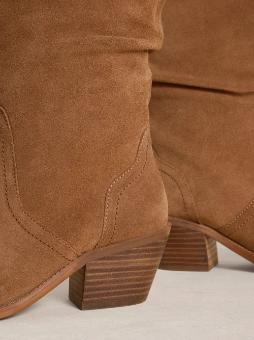 Stulpenstiefel Azalea aus Wildleder - Mid Tan - 41 Bild 4