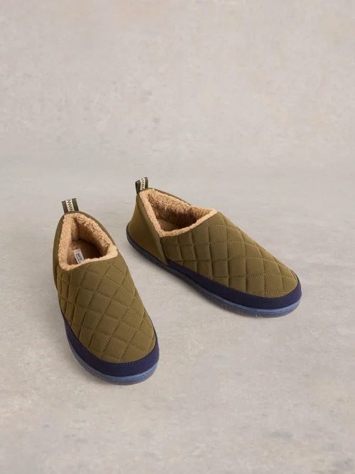 Puffer Hausschuhe - Khaki Grn - 46 Bild 2