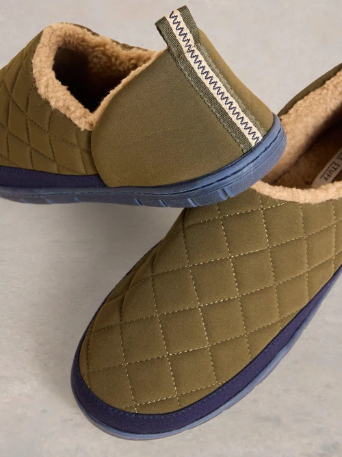 Puffer Hausschuhe - Khaki Grn - 46 Bild 3