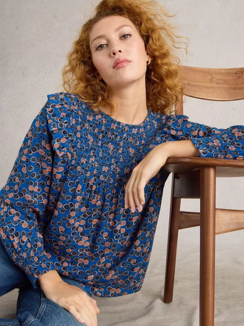 Bluse Sylvie - Blue Pr - 42 Bild 1
