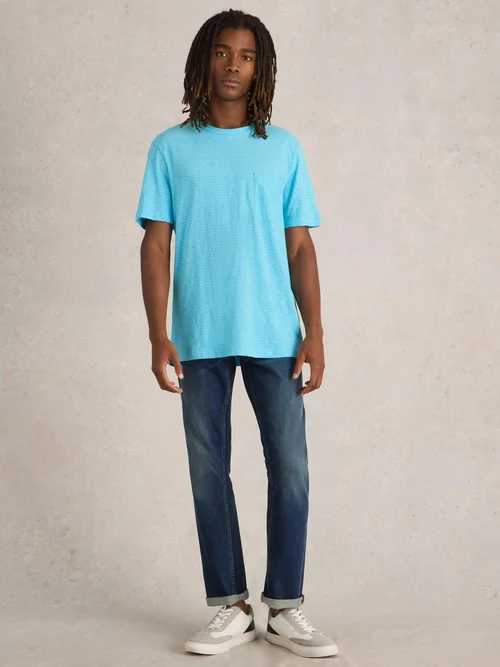 Gestreiftes T-Shirt Suffolk - Brt Blue - XXXL Bild 2