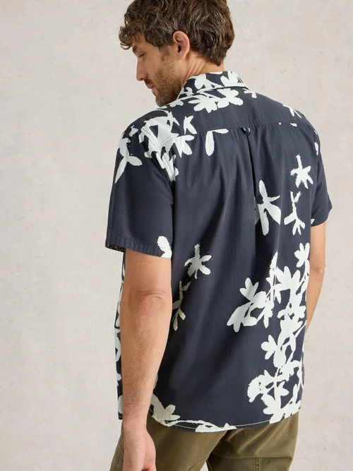 Hemd Finsbury mit Blütenprint - Navy Pr - XXL Bild 4