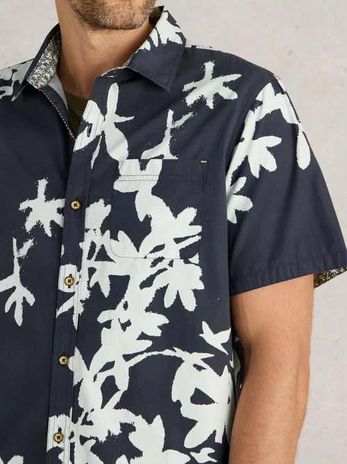 Hemd Finsbury mit Blütenprint - Navy Pr - XXL Bild 3