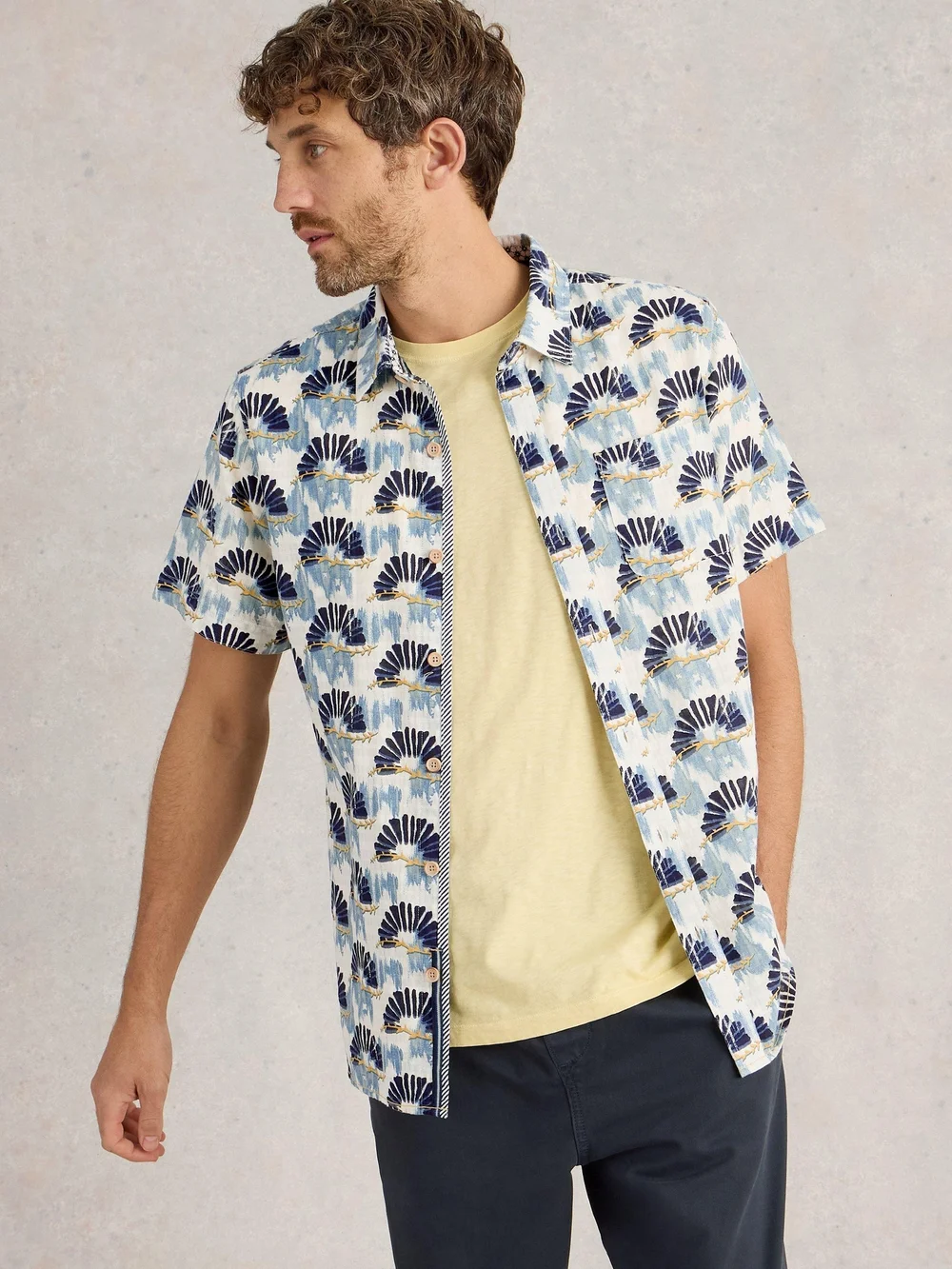 Hemd Hayle mit Fächerprint - Blue Pr - XXL Bild 1