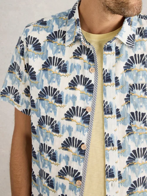 Hemd Hayle mit Fächerprint - Blue Pr - XXXL Bild 3