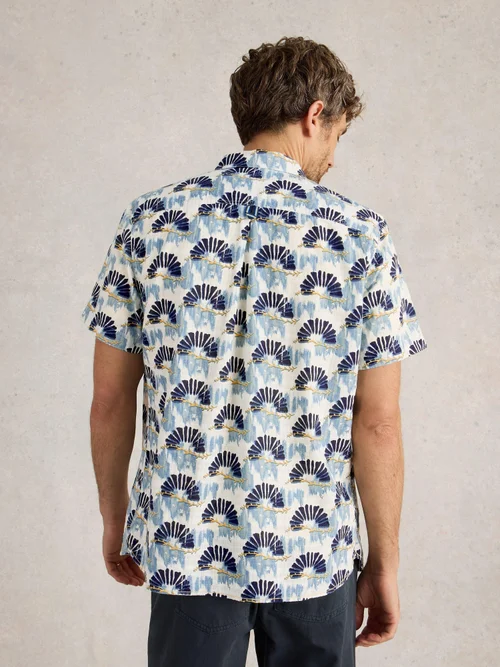 Hemd Hayle mit Fächerprint - Blue Pr - XXXL Bild 4