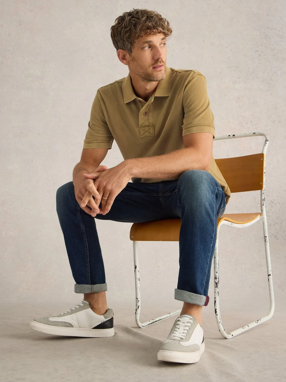 Utility Polohemd - Khaki Grn - S Bild 1