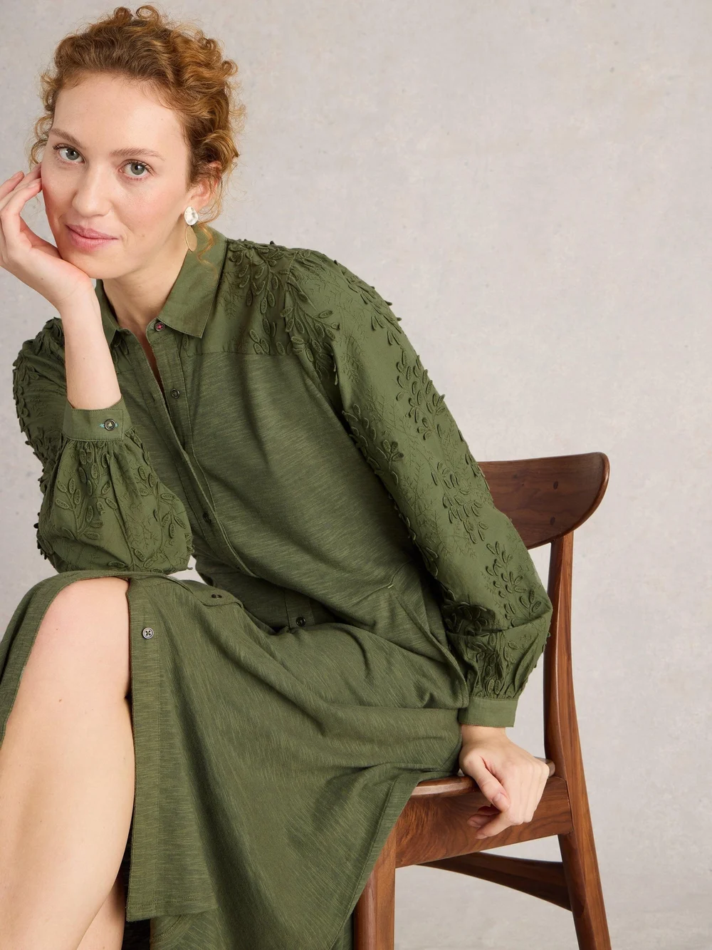 Besticktes Kleid Rua - Dus Green - 52/R Bild 1