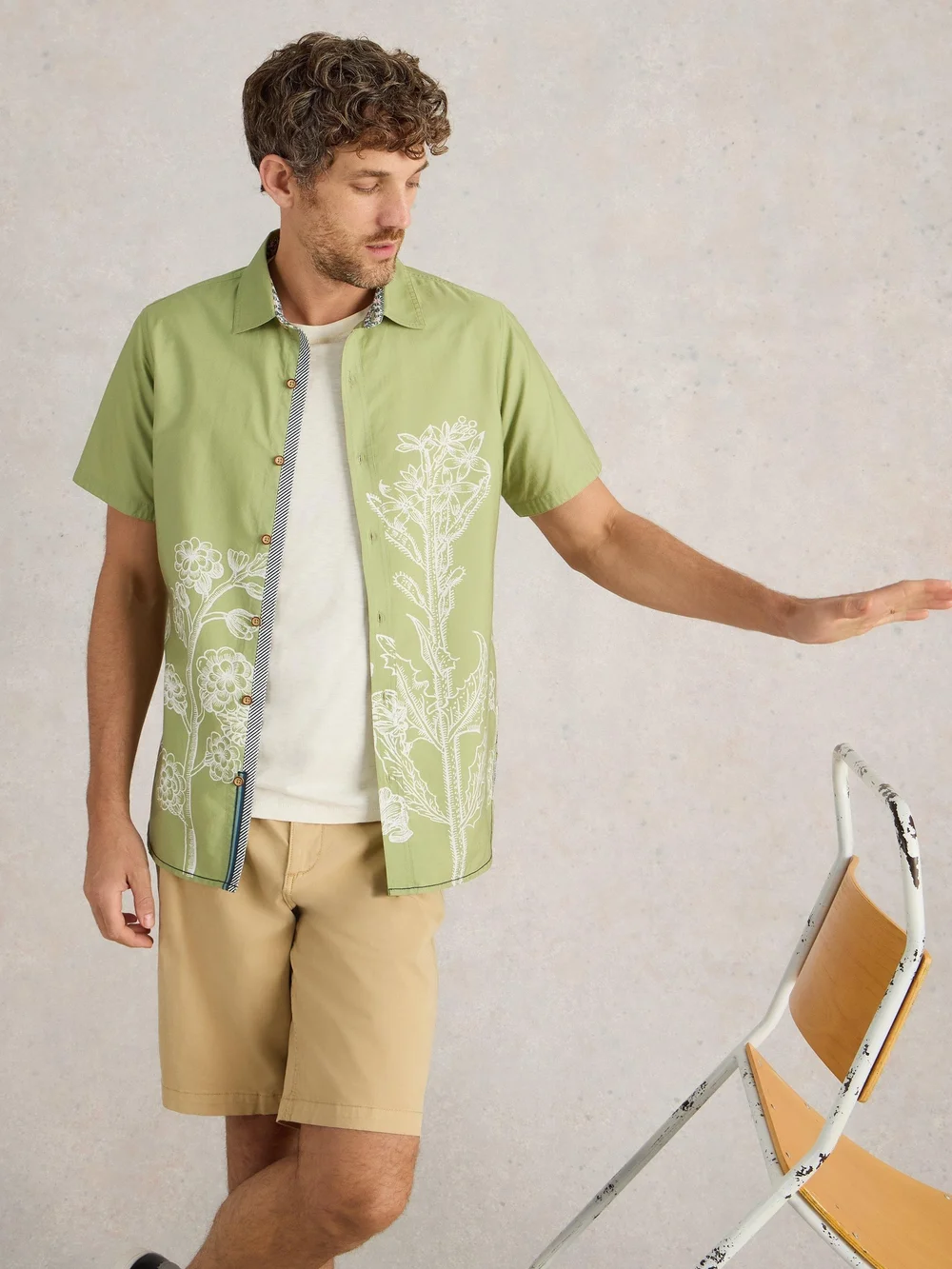 Hemd Finsbury mit floralem Print - Green Pr - XXL Bild 1