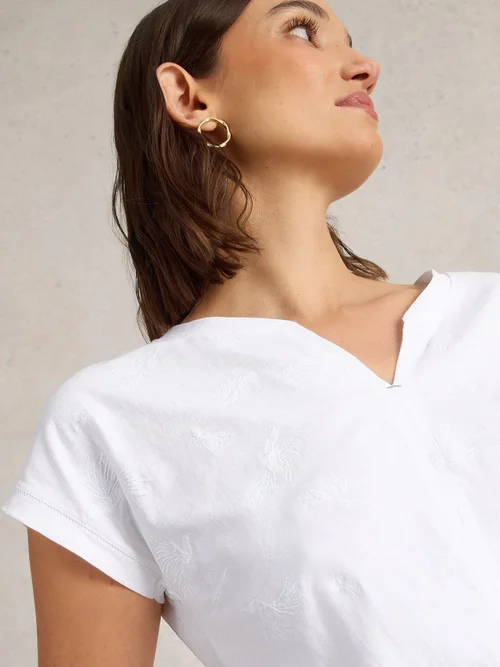 Besticktes T-Shirt Nelly - Bril White - 52 Bild 3