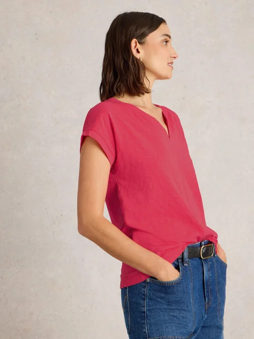 T-Shirt Nelly mit Keilausschnitt - Brt Pink - 52/R Bild 1