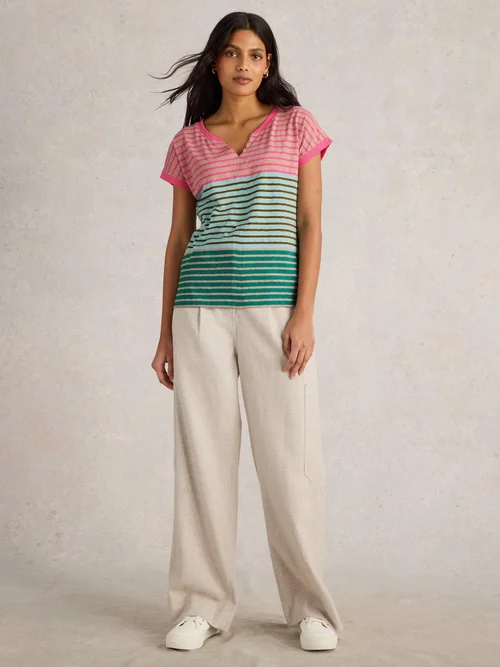T-Shirt Nelly mit Keilausschnitt - Pink Mlt - 52/R Bild 2