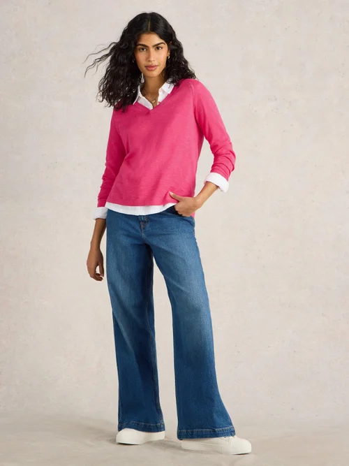 Pullover Naria aus Leinenmischung - Brt Pink - 52 Bild 2