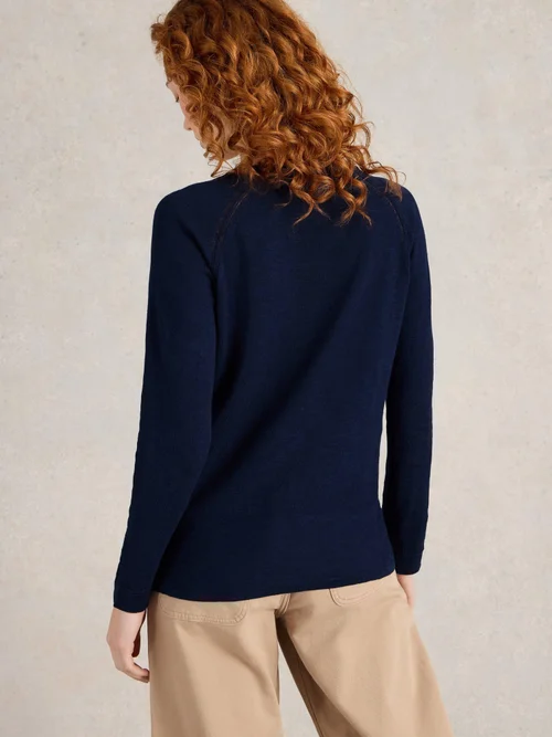 Pullover Naria aus Leinenmischung - Dark Navy - 50 Bild 4